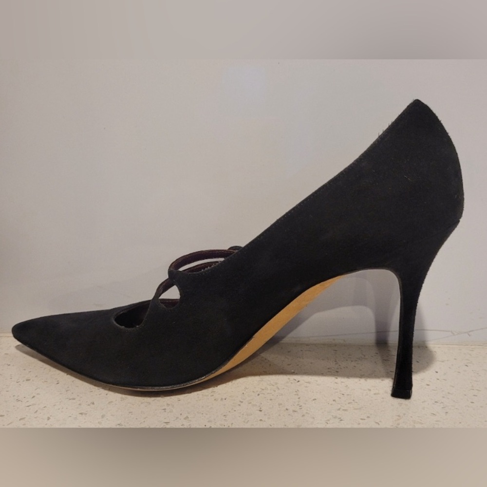 Manolo blahnik suede black,  size 40 - Picture 5 of 9